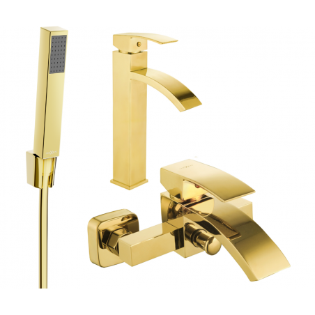 Mexen Libra R77 ensemble de baignoire, doré - 745113R77-50