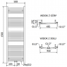 Mexen Ares radiateur électrique 1500 x 500 mm, 600 W, noir - W102-1500-500-6600-70