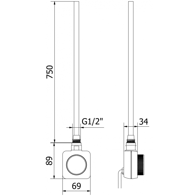 Mexen Ares radiateur électrique 1800 x 500 mm, 900 W, blanc - W102-1800-500-6900-20