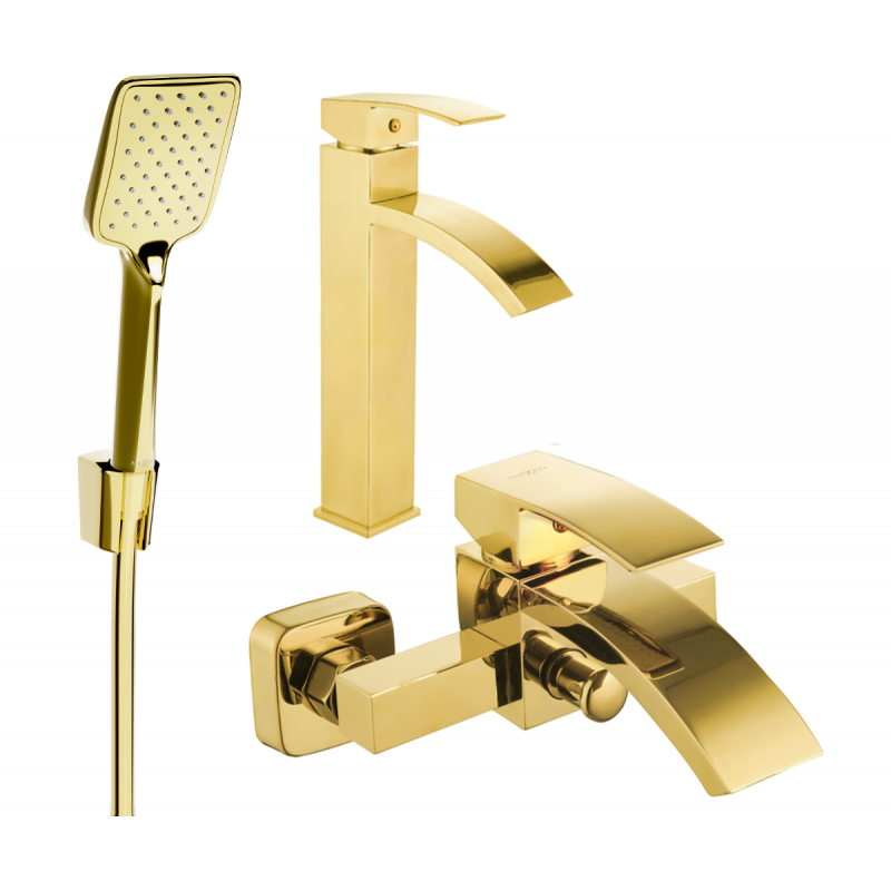 Mexen Libra R62 ensemble de baignoire, doré - 745113R62-50