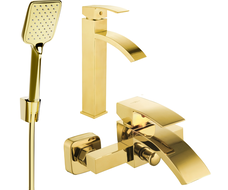 Ensemble de baignoire Mexen Libra R62, doré - 745113R62-50