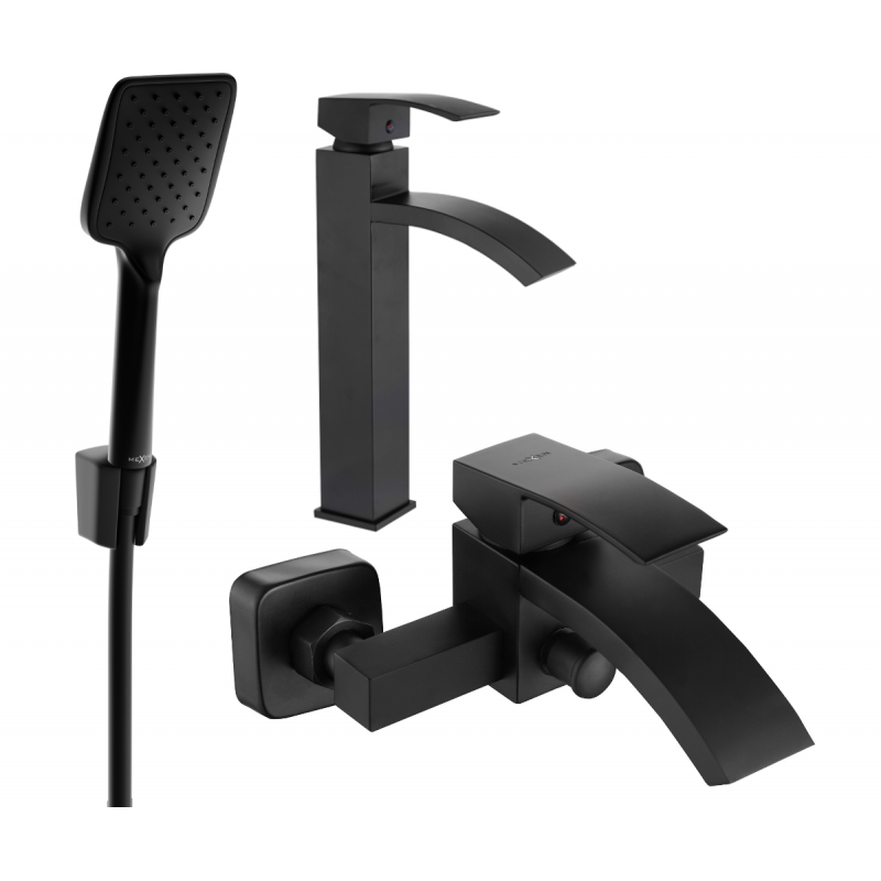 Mexen Libra R62 ensemble pour baignoire, noir - 745113R62-70