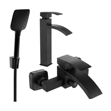 Mexen Libra R62 ensemble pour baignoire, noir - 745113R62-70
