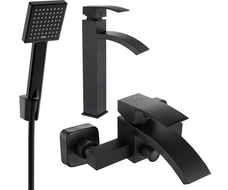 Mexen Libra R45 ensemble de baignoire, noir - 745113R45-70