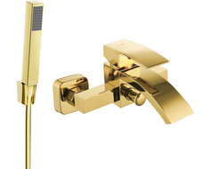 Mexen Libra R77 robinet de bain avec ensemble de douche, doré - 74513R77-50