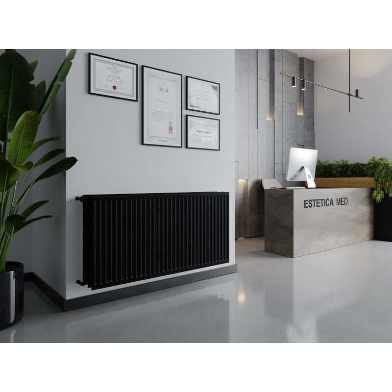 Mexen CH30 Radiateur hygiénique à panneaux 400 x 900 mm, raccordement latéral, 987 W, noir - W430H-040-090-70