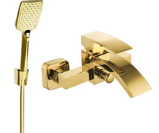 Mexen Libra R62 mitigeur bain avec ensemble douche, or - 74513R62-50