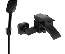 Mexen Libra Mélangeur bain R62 avec ensemble de douche, noir - 74513R62-70