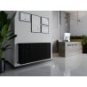 Radiateur en acier Mexen CH30 Hygiene 500 x 1400 mm, raccordement latéral, 1815 W, noir - W430H-050-140-70