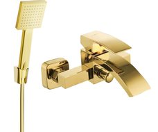 Mexen Libra R45 robinet de baignoire avec ensemble de douche, or - 74513R45-50