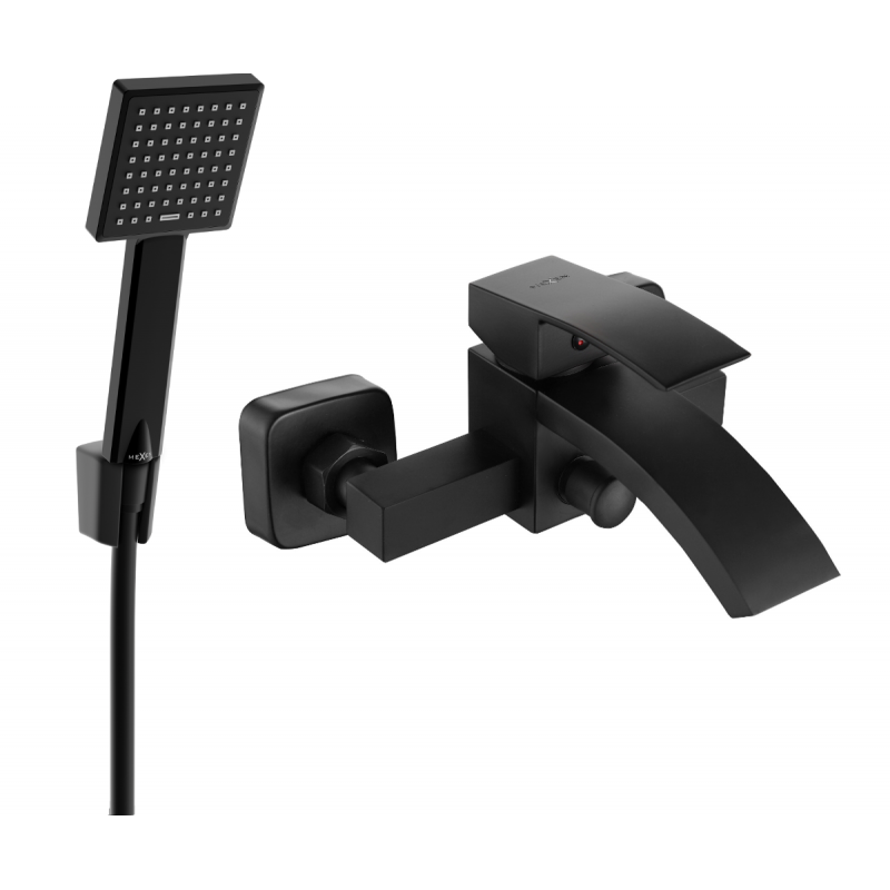 Mexen Libra R45 mitigeur de baignoire avec ensemble de douche, noir - 74513R45-70