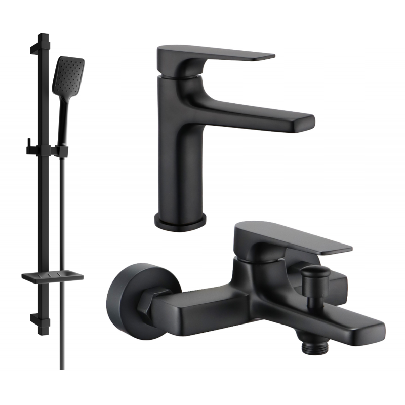 Mexen Lynx DQ62 ensemble de baignoire, noir - 745903DQ62-70