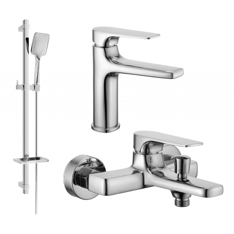 Mexen Lynx Ensemble de baignoire DQ40, chrome - 745903DQ40-00