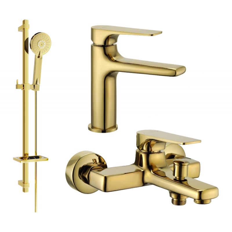 Mexen Lynx DQ40 ensemble de baignoire, doré - 745903DQ40-50