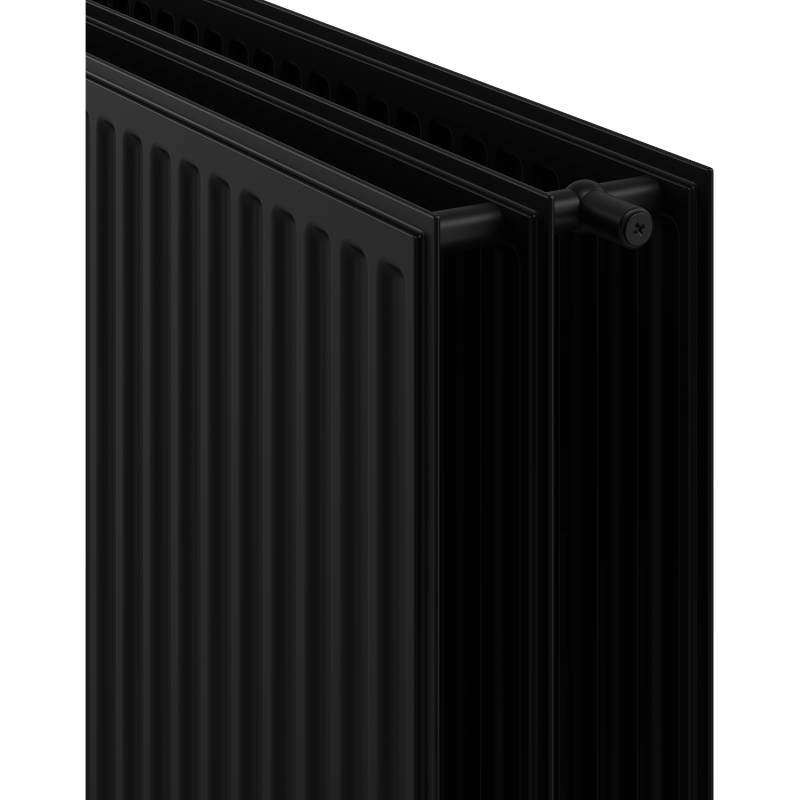 Mexen CH30 Radiateur hygiénique à plaques 900 x 1200 mm, raccordement latéral, 2477 W, noir - W430H-090-120-70