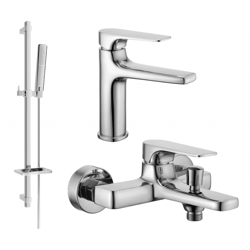 Mexen Lynx DQ72 ensemble de bain, chromé - 745903DQ72-00