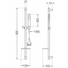 Mexen Lynx DQ72 ensemble de baignoire, chrome - 745903DQ72-00