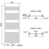 Mexen Mars radiateur électrique 1500 x 600 mm, 600 W, chrome - W110-1500-600-2600-01