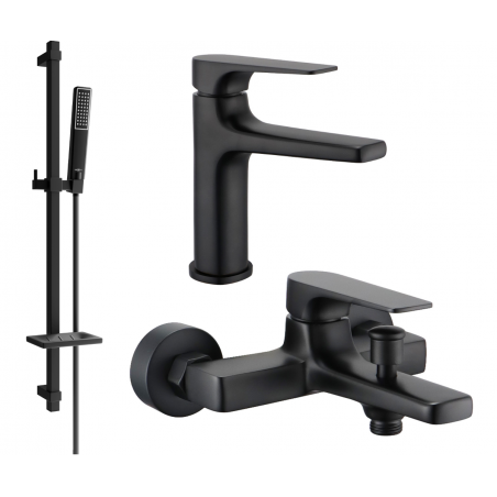 Mexen Lynx DQ72 ensemble de baignoire, noir - 745903DQ72-70