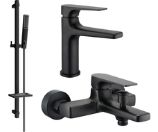 Mexen Lynx DQ72 ensemble de baignoire, noir - 745903DQ72-70
