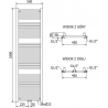 Mexen Mars radiateur électrique 1800 x 500 mm, 900 W, anthracite - W110-1800-500-2900-66