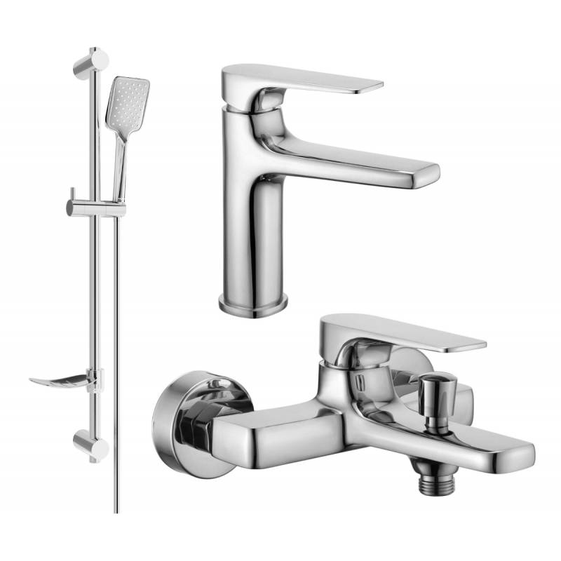 Mexen Lynx DF62 ensemble de baignoire, chrome - 745903DF62-00
