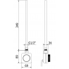 Mexen Mars chauffage électrique 500 x 400 mm, 300 W, blanc - W110-0500-400-6300-20
