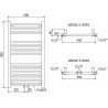 Mexen Mars radiateur électrique 900 x 500 mm, 400 W, noir - W110-0900-500-6400-70