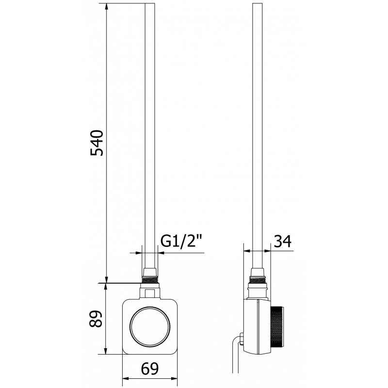 Mexen Mars radiateur électrique 1500 x 500 mm, 600 W, blanc - W110-1500-500-6600-20