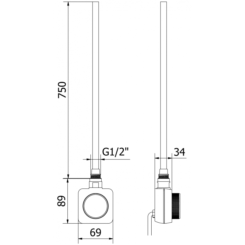 Mexen Mars radiateur électrique 1800 x 600 mm, 900 W, blanc - W110-1800-600-6900-20