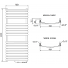 Mexen Bachus radiateur électrique 1200 x 500 mm, 600 W, blanc - W109-1200-500-2600-20