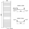 Mexen Bachus radiateur électrique 1600 x 500 mm, 900 W, noir - W109-1600-500-2900-70