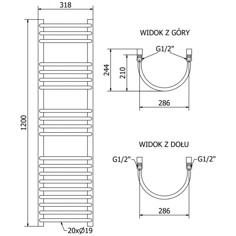 Mexen Eros radiateur électrique 1200 x 318 mm, 300 W, chrome - W112-1200-318-2300-01