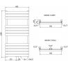 Mexen Jowisz radiateur électrique 1200 x 600 mm, 600 W, blanc - W107-1200-600-2600-20