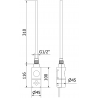 Mexen Kiso radiateur électrique 1250 x 500 mm, 300 W, noir - W114-1250-500-2300-70