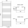 Mexen Apollo radiateur électrique 1210 x 450 mm, 600 W, blanc - W117-1210-450-2600-20
