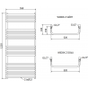 Mexen Apollo radiateur électrique 1210 x 550 mm, 600 W, noir - W117-1210-550-2600-70