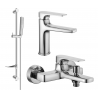 Mexen Lynx DF72 ensemble de bain, chromé - 745903DF72-00