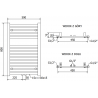 Mexen Hades radiateur électrique 800 x 500 mm, 300 W, chromé - W104-0800-500-2300-01
