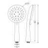 Mexen R-67 pomme de douche 3 fonctions, Chrome/Blanc - 79567-00