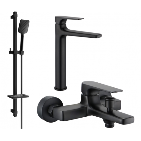Mexen Lynx DQ62 ensemble de baignoire, noir - 745913DQ62-70