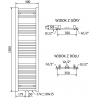 Mexen Hades radiateur électrique 1500 x 400 mm, 600 W, anthracite - W104-1500-400-2600-66