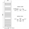 Mexen Hades radiateur électrique 1800 x 500 mm, 900 W, anthracite - W104-1800-500-2900-66