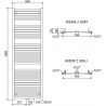 Mexen Hades radiateur électrique 1800 x 600 mm, 900 W, chromé - W104-1800-600-2900-01