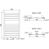 Mexen Uran radiateur électrique 800 x 500 mm, 300 W, chrome - W105-0800-500-2300-01