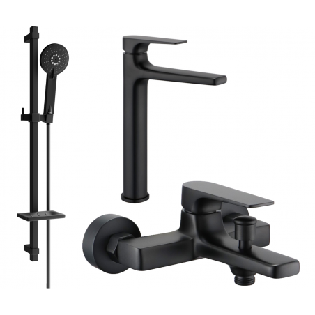 Mexen Lynx Ensemble de baignoire DQ40, noir - 745913DQ40-70