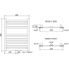 Mexen Uran radiateur électrique 800 x 600 mm, 300 W, chrome - W105-0800-600-2300-01