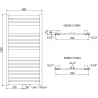 Mexen Uran radiateur électrique 1200 x 600 mm, 600 W, blanc - W105-1200-600-2600-20