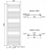 Mexen Uran radiateur électrique 1800 x 600 mm, 900 W, noir - W105-1800-600-2900-70