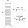 Mexen Pluton radiateur électrique 1700 x 500 mm, 900 W, blanc - W106-1700-500-2900-20